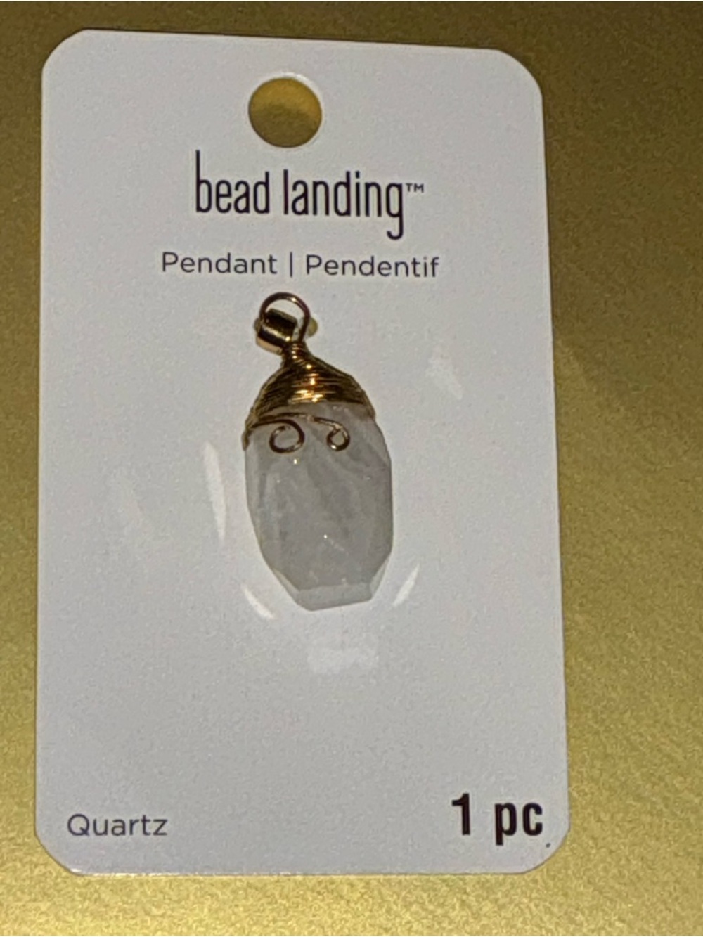 Quartz Wire-Wrapped White Pendant